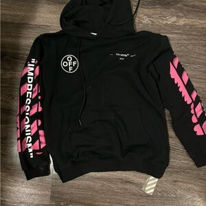 Off-White Black and Pink Hoodie